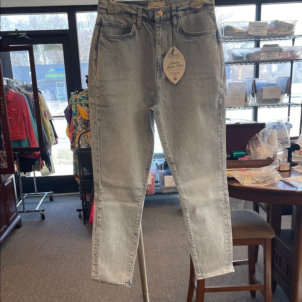NWT Triarchy High Waist Jeans Sz 28 Biodegradable Stretch Denim Organic Cotton